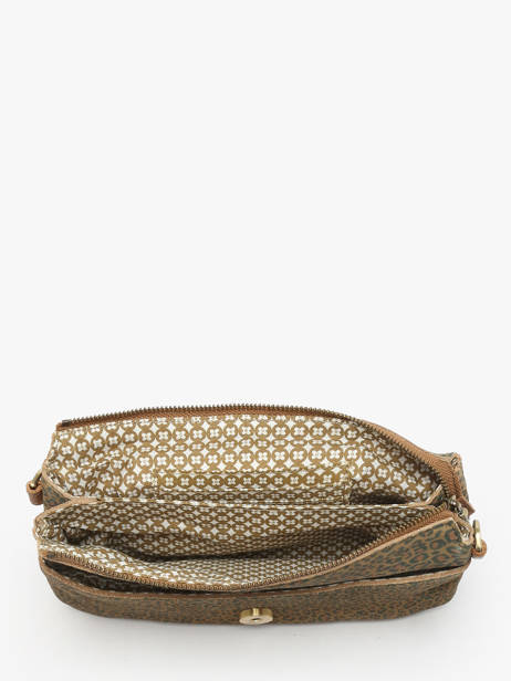 Cross Body Tas Vintage Leder Mila louise Bruin vintage 3783PAC ander zicht 2